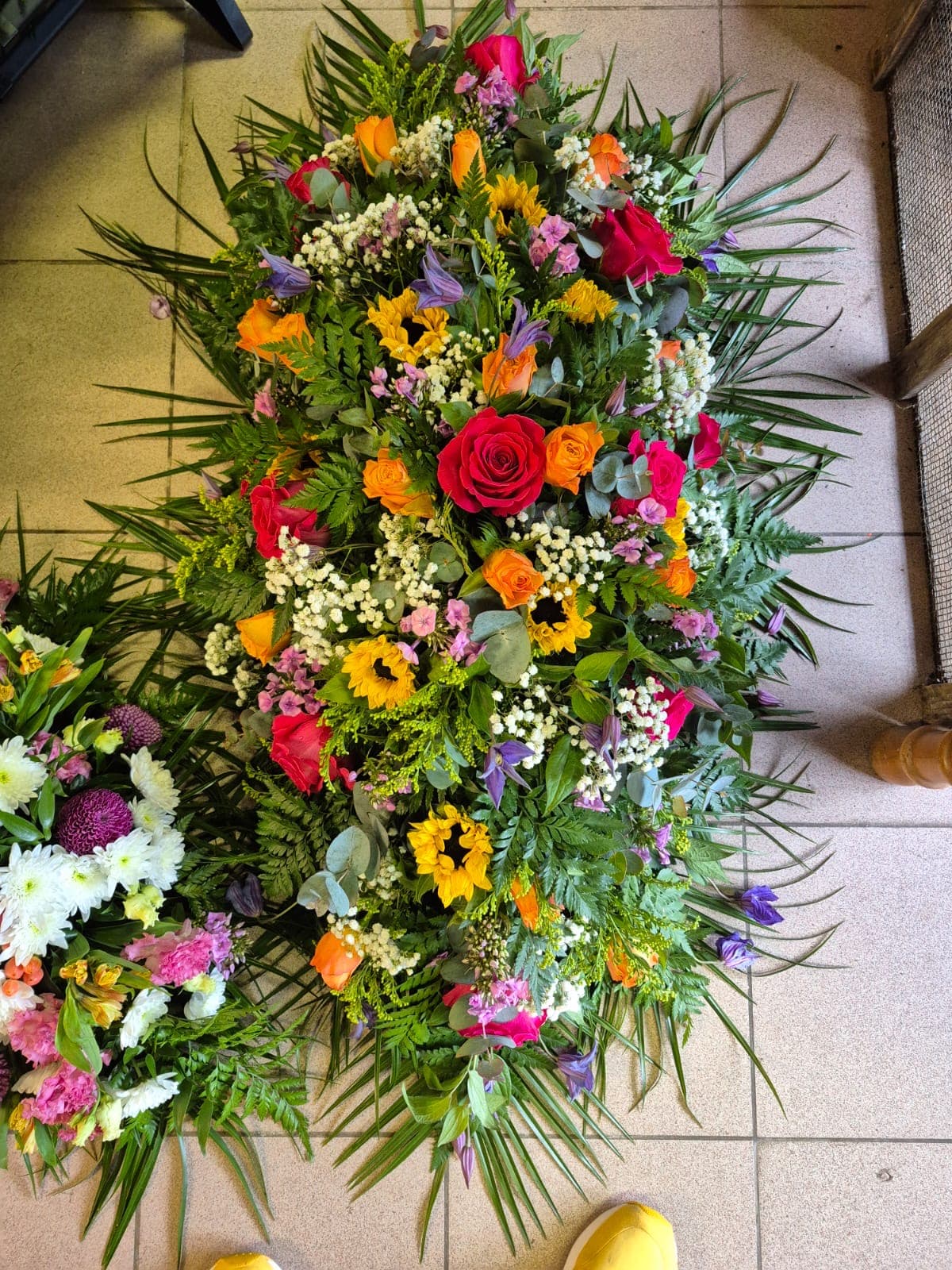 Funeral flower tribute