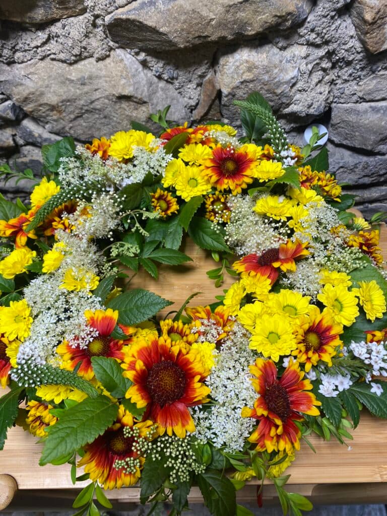 Golden Farewell Wreath