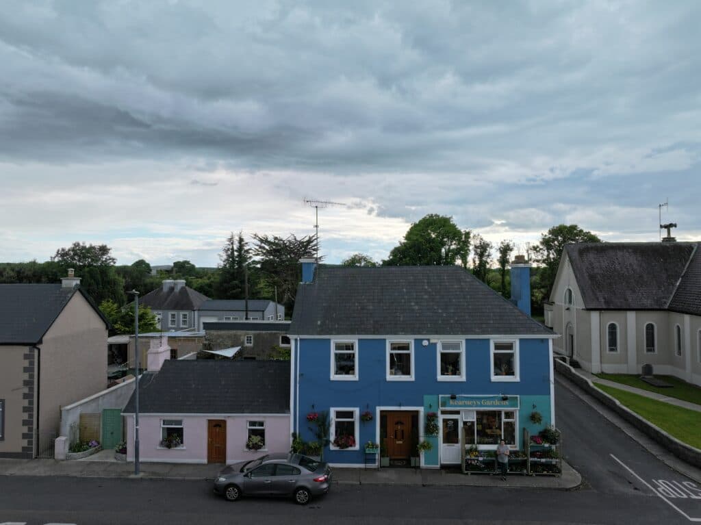 Aerial view of Kearney's garden